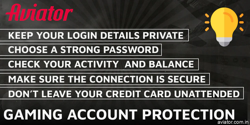 Gaming account protection tips for Aviator players from India