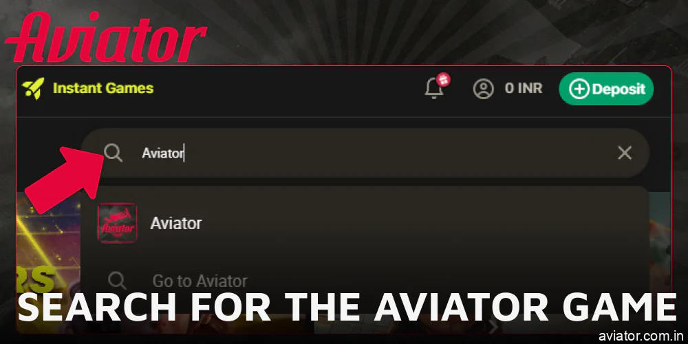 Search for the Aviator game