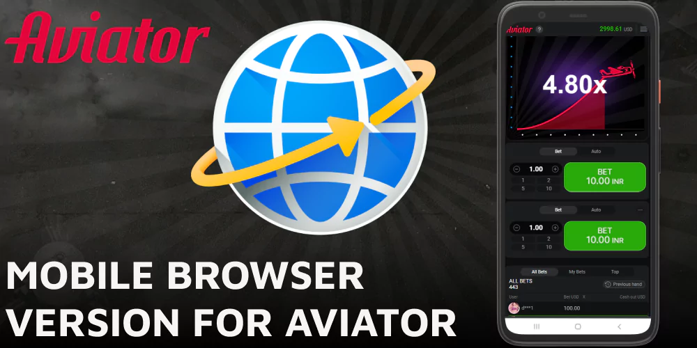 Play Aviator on mobile devices using Batery mobile browser version